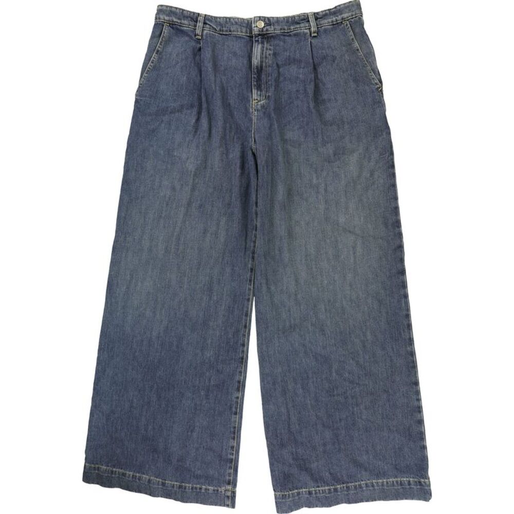 Ralph Lauren Womens High Rise Pleated Wide Leg Slim Jeans, NWT